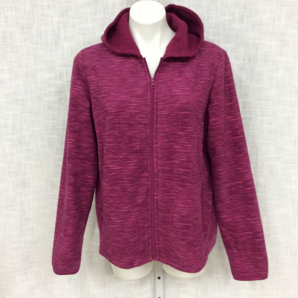 Faded Glory XL Raspberry Jacket With Hood